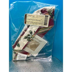 Longaberger Basket Liner 2006 Holiday Helper - Holiday Botanical Stripe New Gift